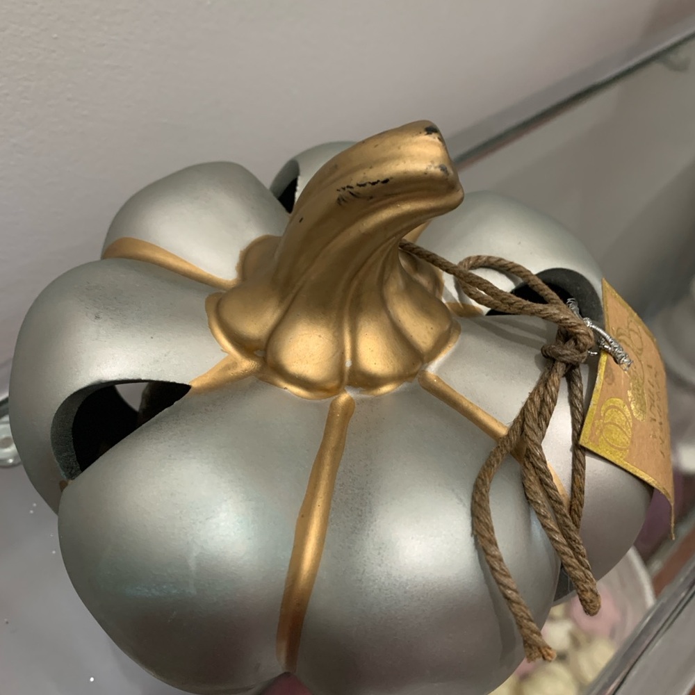 Silver and Gold Decorative Pumpkin